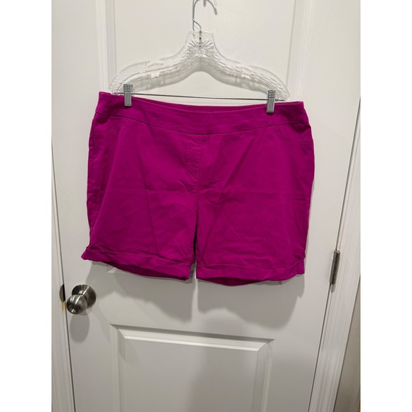 Soft Surroundings Pants - Soft Surroundings Womens Shorts Pull On Stretch Magenta‎ Pink 1X